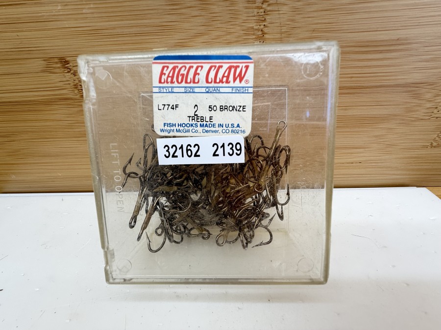 Drillingshaken, Eagle Claw L774F, Bronze, Grösse 2, 50 Stück