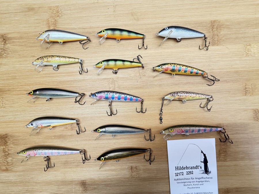 14 Wobbler, Rapala, 3 - 6g, 70 - 100mm, ungefischt, Kunststoffbox
