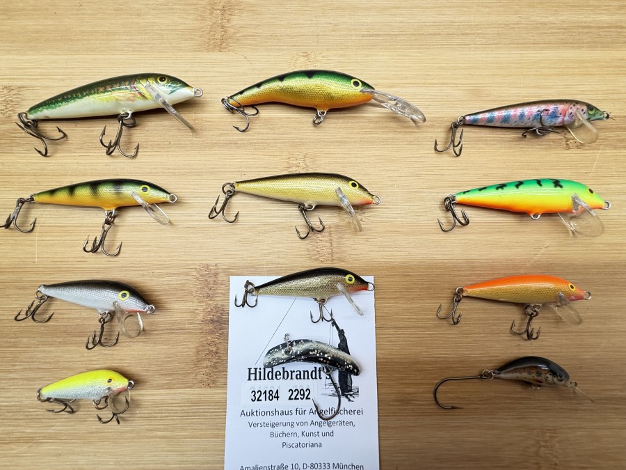 12 Wobbler, Rapala, 2 - 10g, 30 - 100mm, ungefischt, Kunststoffbox