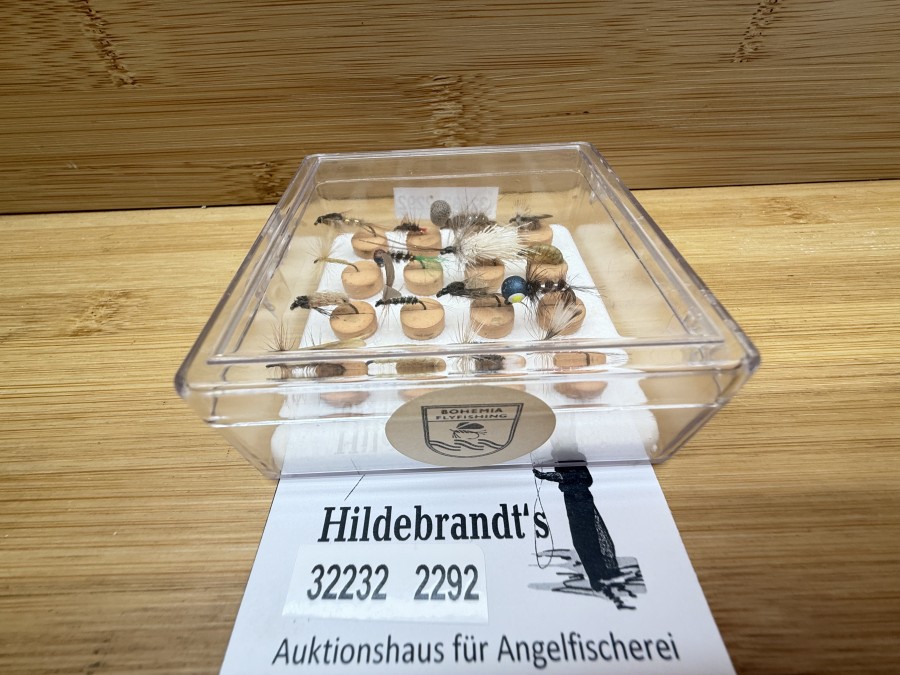 Fliegensoritment, Bohemia Flyfishing, Universalni Sade 16 ks, Grundsortiment 16 St., Universal-Selection 16pcs, ungefischt in Klarsicht Fliegenbox