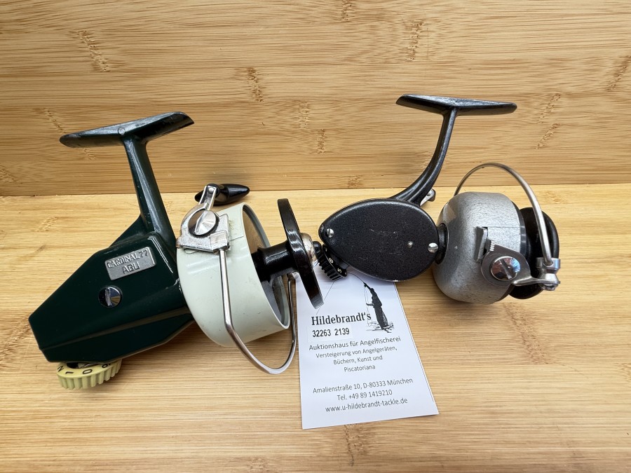 2 Stationärrollen, ABU, Product of Sweden, Cardinal 77 und Cardinal 333, Gebrauchsspuren