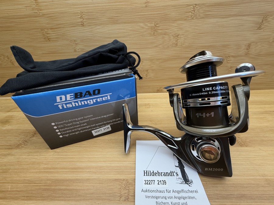 Stationärrolle, Debao Professional. BM 2000, Stoffbeutel, neu im Karton