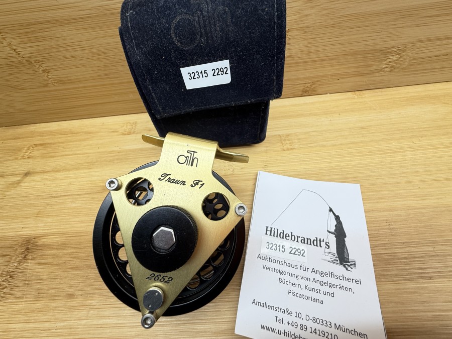 Fliegenrolle, Ari t Hart, Traun F 1, 2652, Linkshand, Rollendurchmesser 67mm, Rollenbreite 30mm, Gewicht 136g, Rollentasche, neu