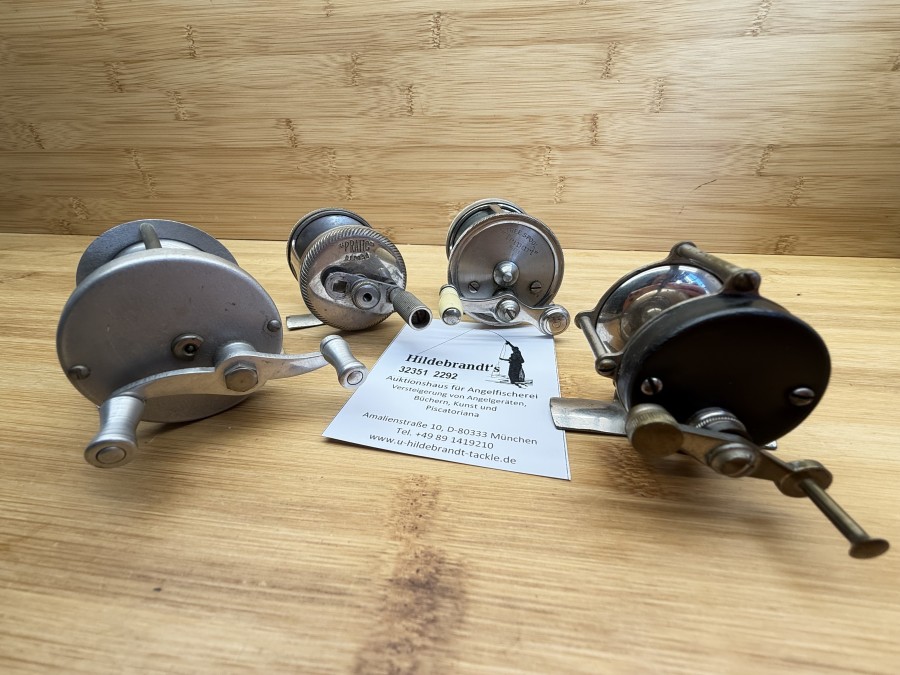 4 Vintage Multirollen, A.F. Meisselbach MFG Co, Pratic Depose,  2 ungemarkte Rollen, Gebrauchsspuren