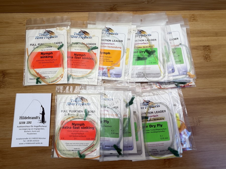 Fliegenvorfächer, Traun River Products, 17 Stück, verschiedene Typen
