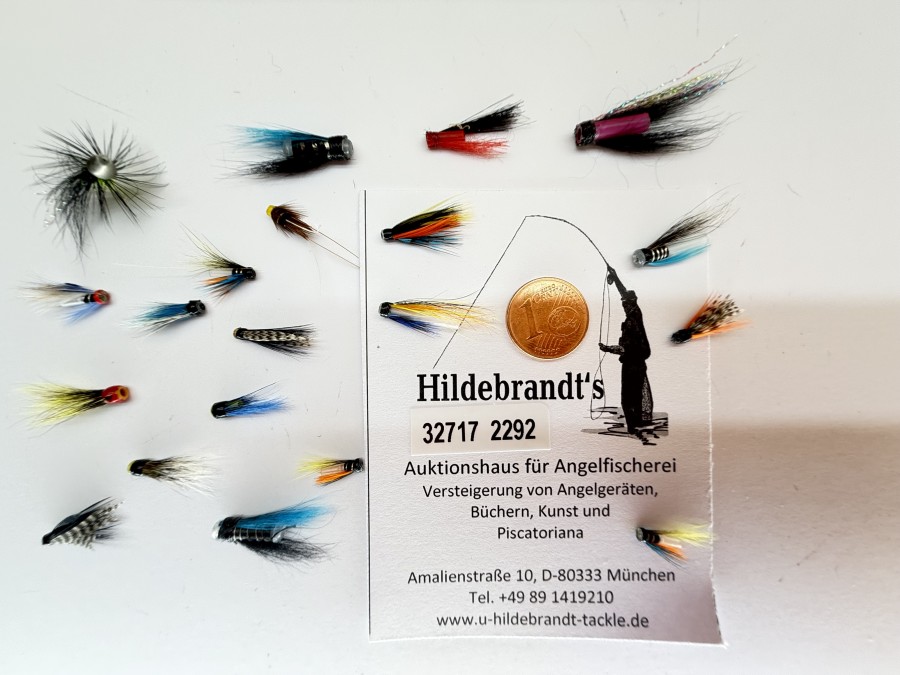 Tubenfliegen, 20 Microtuben eines erfahrenen Island Anglers, 10 bis 30mm, in Kunststoffbox