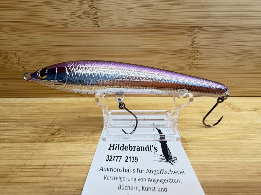 Wobbler, Tiemco, Red Pepper Magnum, silber/violett/schwarz, 14cm, 31 Gramm, 2 Einzelhaken, ungefischt