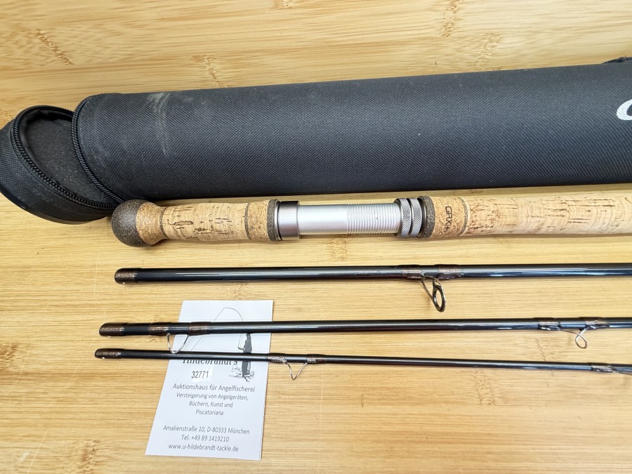 Fliegenrute, Greys GRXi+, 4tlg., 11.6", #6, Gewicht 126g, Codura Transportrohr, Gebrauchsspuren, Transportlänge 990mm