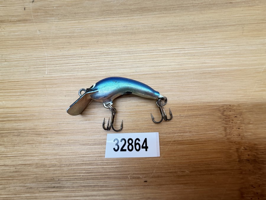 Wobbler, Turus Ukko, Handmade in Finland, silber/hellblau/dunkelblau, 3cm, 2,40g, ungefischt