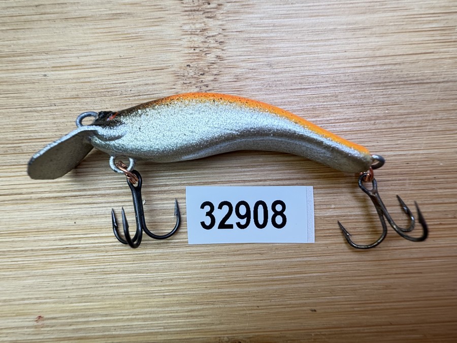 Wobbler, Turus Ukko, Handmade in Finland, silber/orange, 5cm, 3,25g, ungefischt,
