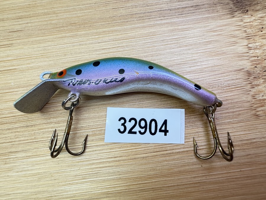Wobbler, Turus Ukko, Handmade in Finland, Markung, silber/vilolett/blau/oliv, 5cm, 3g, ungefischt,