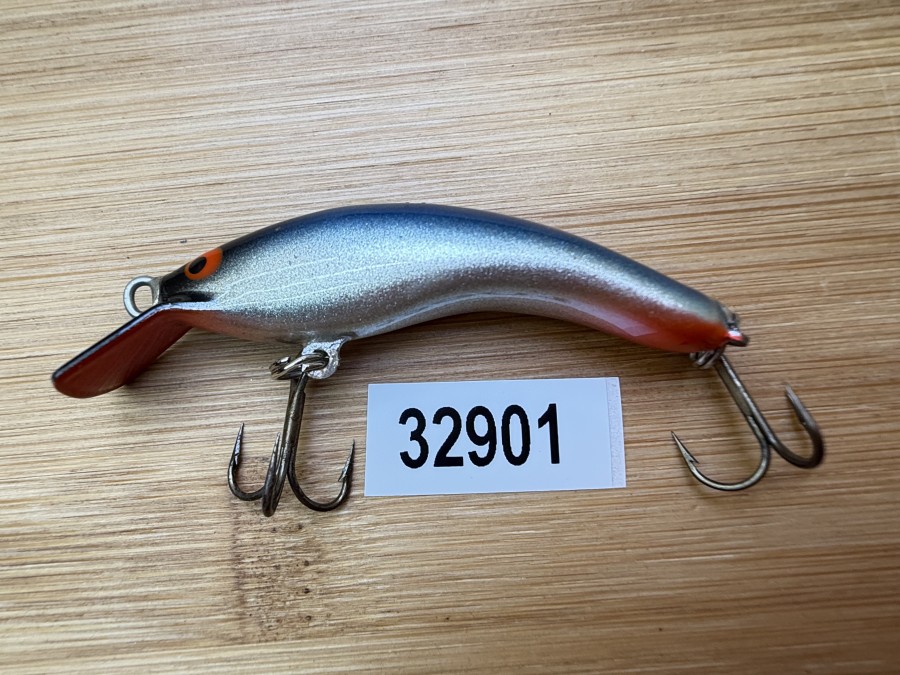 Wobbler, Turus Ukko, Handmade in Finland, silber/blau, 5cm, 3g, ungefischt,