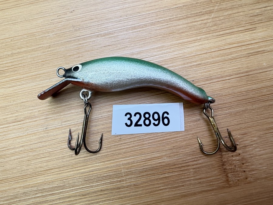 Wobbler, Turus Ukko, Handmade in Finland, silber/hellgrün, 5cm, 3g, ungefischt,