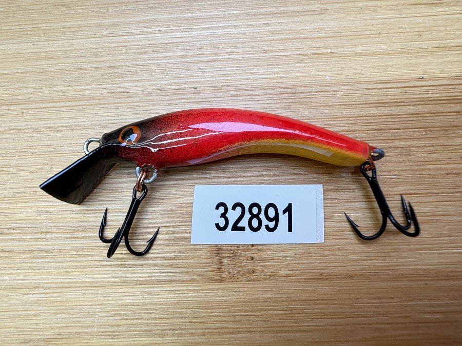 Wobbler, Turus Ukko, Handmade in Finland, gelb/rot/schwarz, 5cm, 3g, ungefischt,