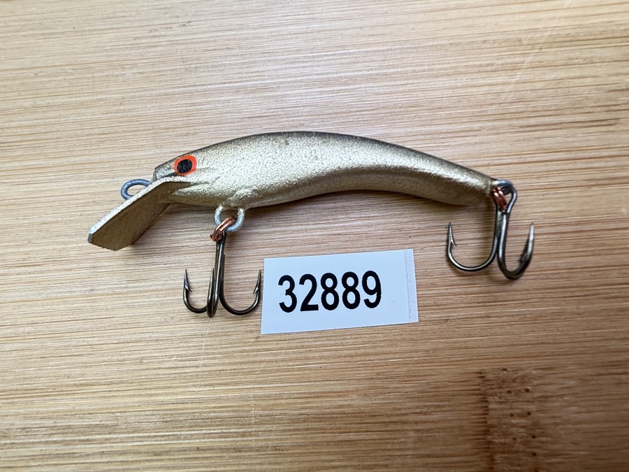 Wobbler, Turus Ukko, Handmade in Finland, gold/schwarz, 5cm, 3g, ungefischt,