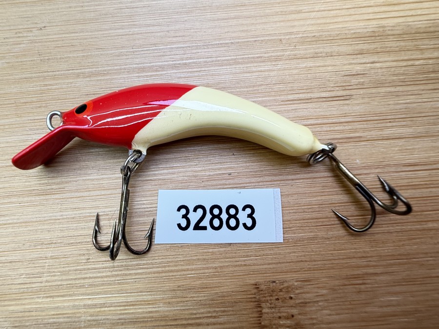 Wobbler, Turus Ukko, Handmade in Finland, beige/rot, 5cm, 3g, ungefischt,