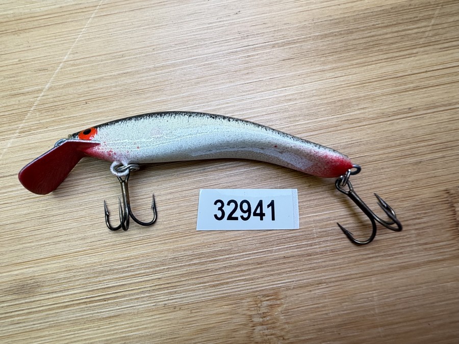 Wobbler, Turus Ukko, Handmade in Finland, rot/beige/dunkel, 7cm, 5,50g, ungefischt