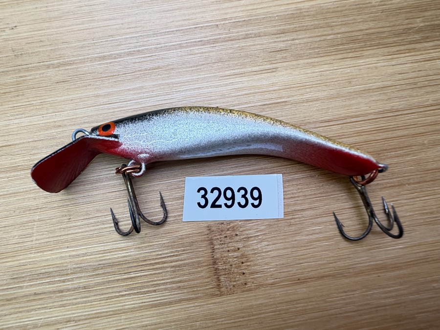 Wobbler, Turus Ukko, Handmade in Finland, rot/silber/gelb/dunkel, 7cm, 5,50g, ungefischt