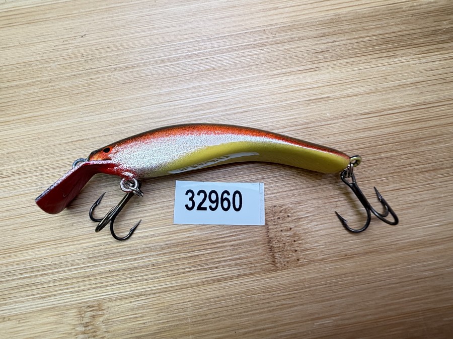 Wobbler, Turus Ukko, Handmade in Finland, gelb/silber/orange/schwarz, 7cm, 5,50g, ungefischt