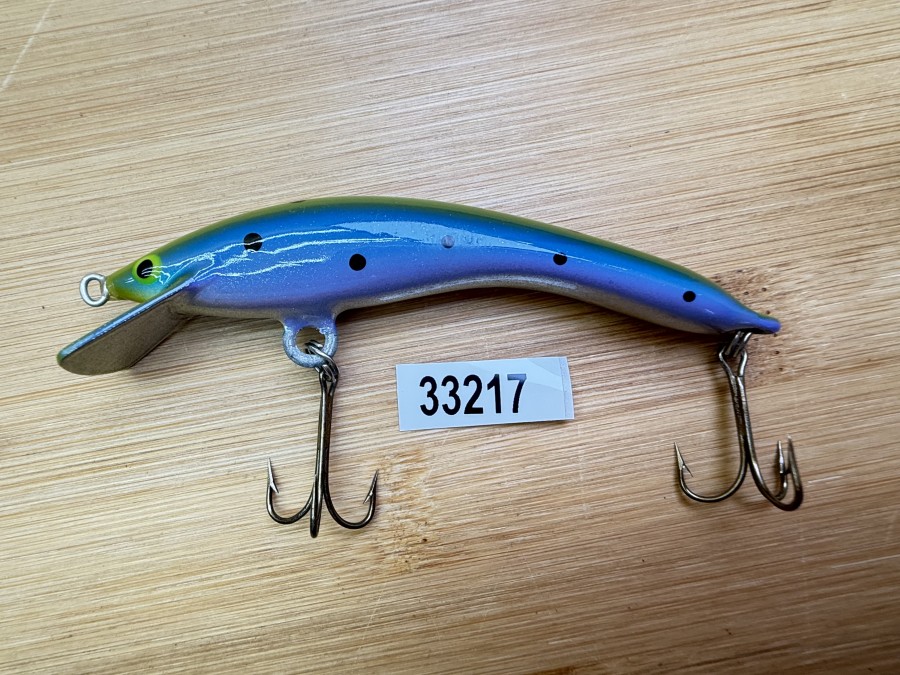 Wobbler, Turus Ukko, Handmade in Finland, silber/blau/grün, Punkten, 9cm, 11,00g, ungefischt