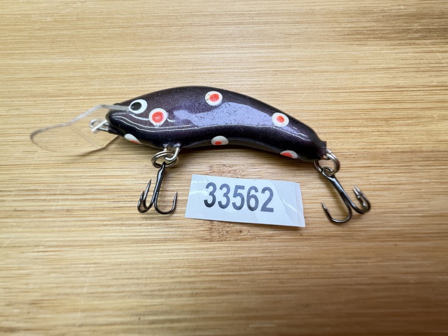Wobbler, Turus Ukko, Turunen, schwarz mit weiss/roten Punkten, 5cm, 4g, ungefischt