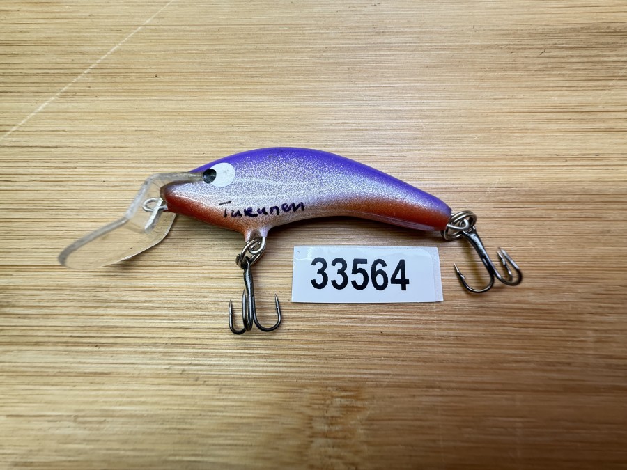 Wobbler, Turus Ukko, Turunen gemarkt, rot/silber/violett, 5cm, 4g, ungefischt