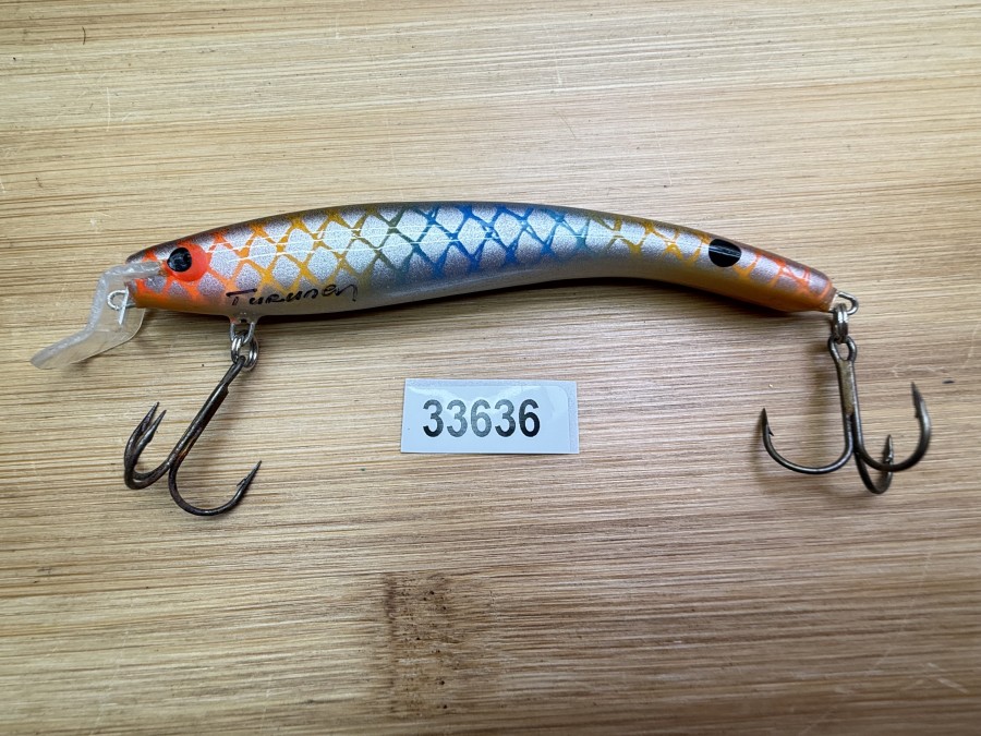 Wobbler, Turus Ukko, Turunen gemarkt, orange/grau/blau/schwarz, 10cm, 12g, ungefischt