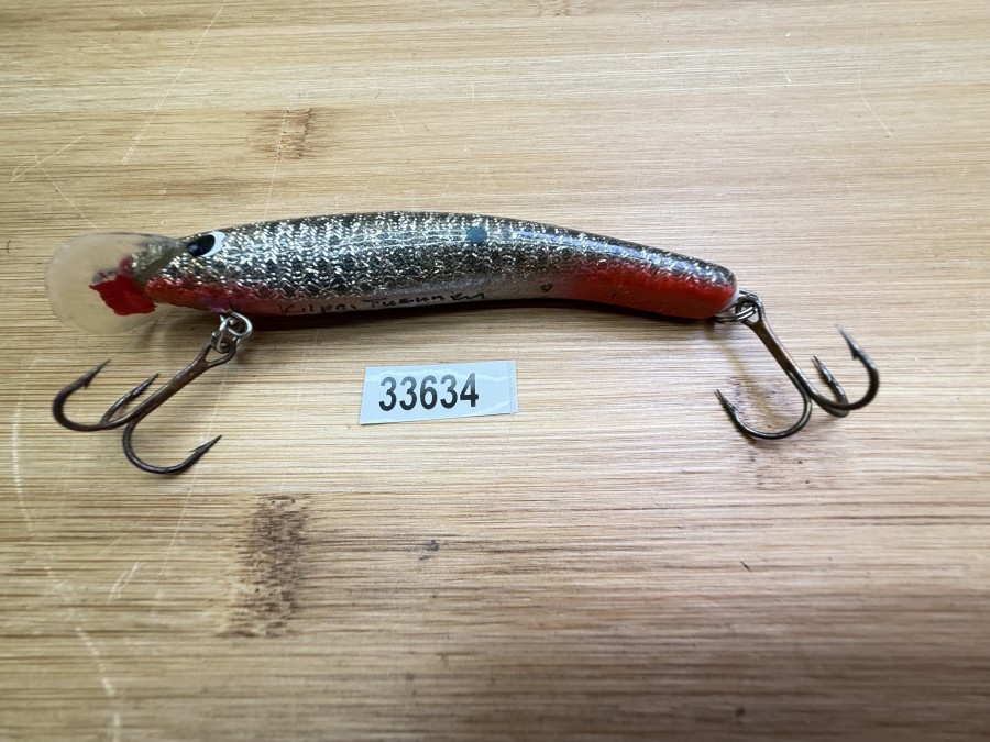 Wobbler, Turus Ukko, Kilpa Turunen gemarkt, rot/grau/oliv/schwarz, 10cm, 12g, ungefischt
