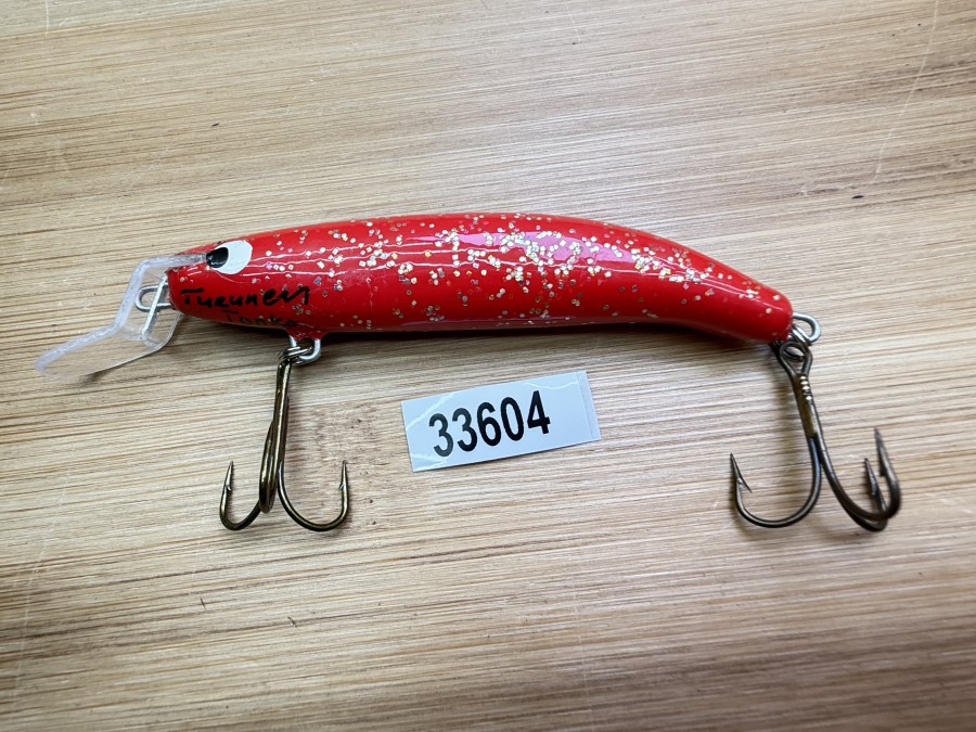 Wobbler, Turus Ukko, Turunen gemarkt, rot mit Glitzer, 7cm, 6g, ungefischt