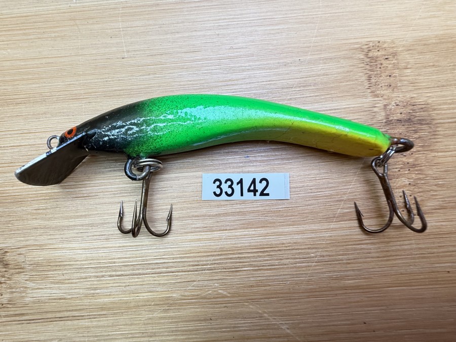 Wobbler, Turus Ukko, Handmade in Finland, gelb/grün/schwarz, 9cm, 11,00g, ungefischt