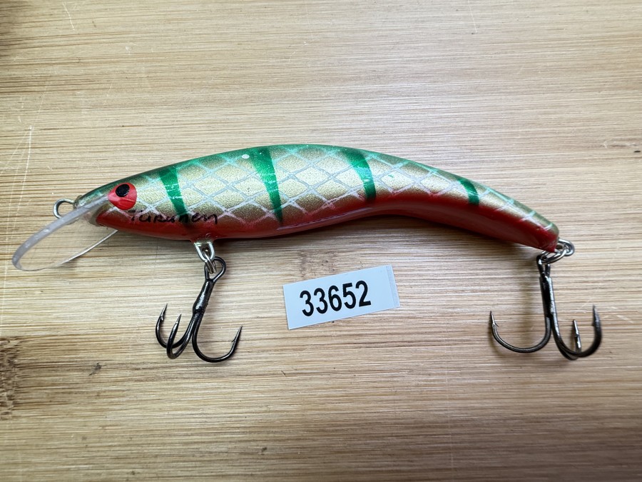 Wobbler, Turus Ukko, Turunen gemarkt, rot/gold/grüm, 10cm, 12g, ungefischt