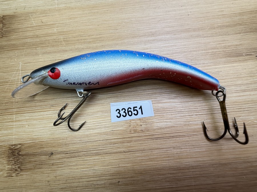 Wobbler, Turus Ukko, Turunen gemarkt, rot/silber/blau, 10cm, 12g, ungefischt