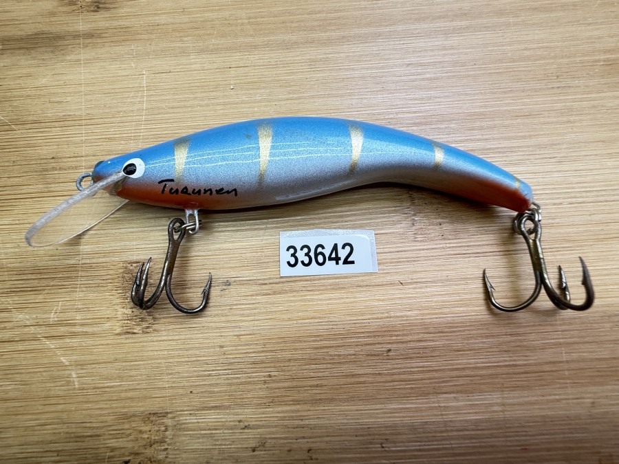 Wobbler, Turus Ukko, Turunen gemarkt, orange/silber/blau, 10cm, 12g, ungefischt