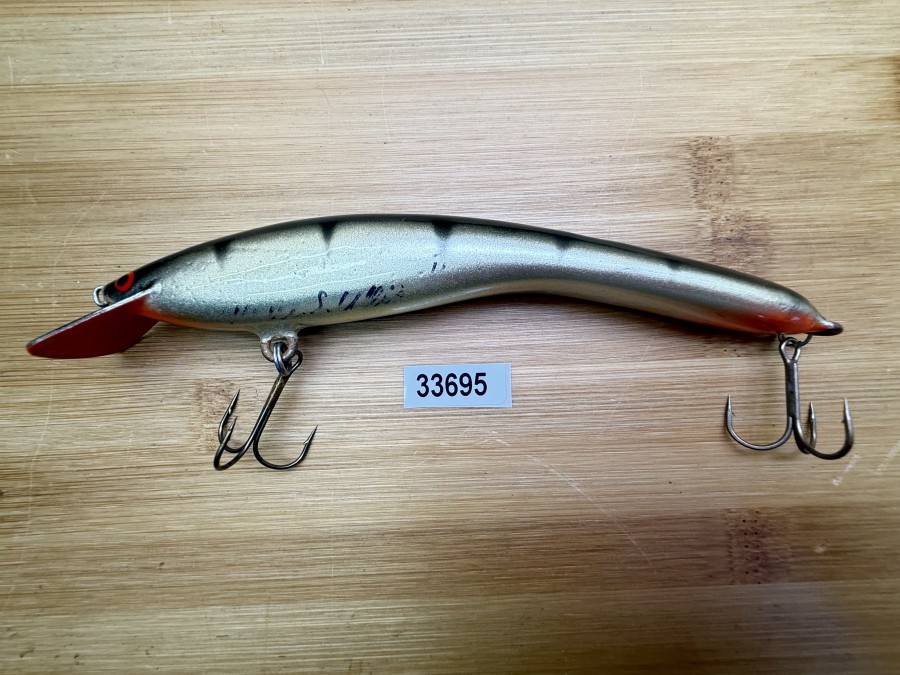 Wobbler, Turus Ukko, Turunen, gemarkt, orange/gold/schwarz, 16cm, 19g, ungefischt