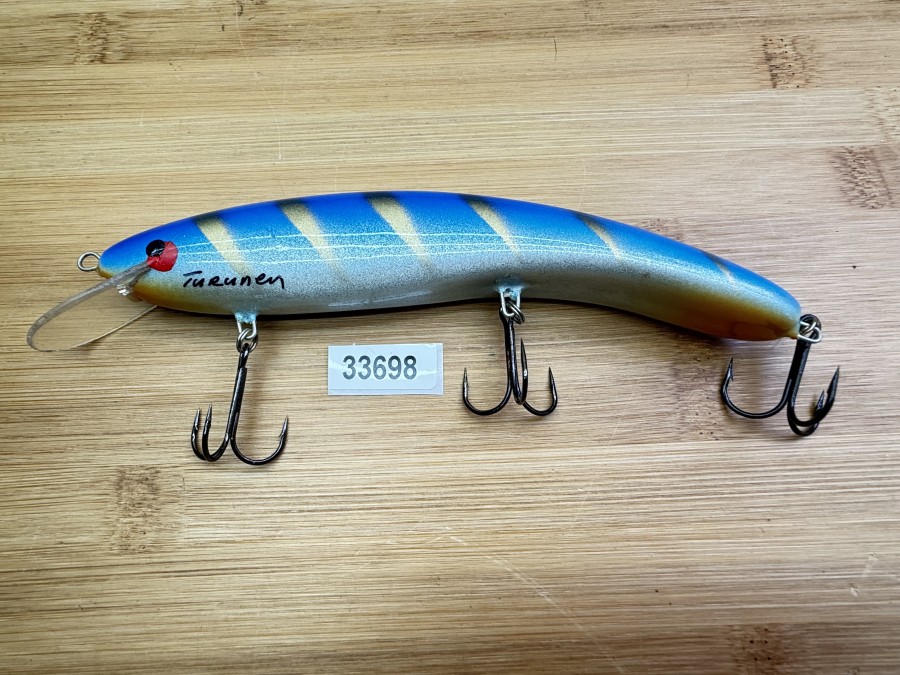 Wobbler, Turus Ukko, Turunen gemarkt, orange/silber/blau, 16cm, 39g, ungefischt