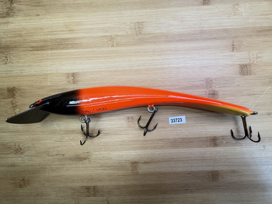 Wobbler, Turus Ukko, Handmade in Finland,, gelb/rot/schwarz, 30cm, 125g, ungefischt
