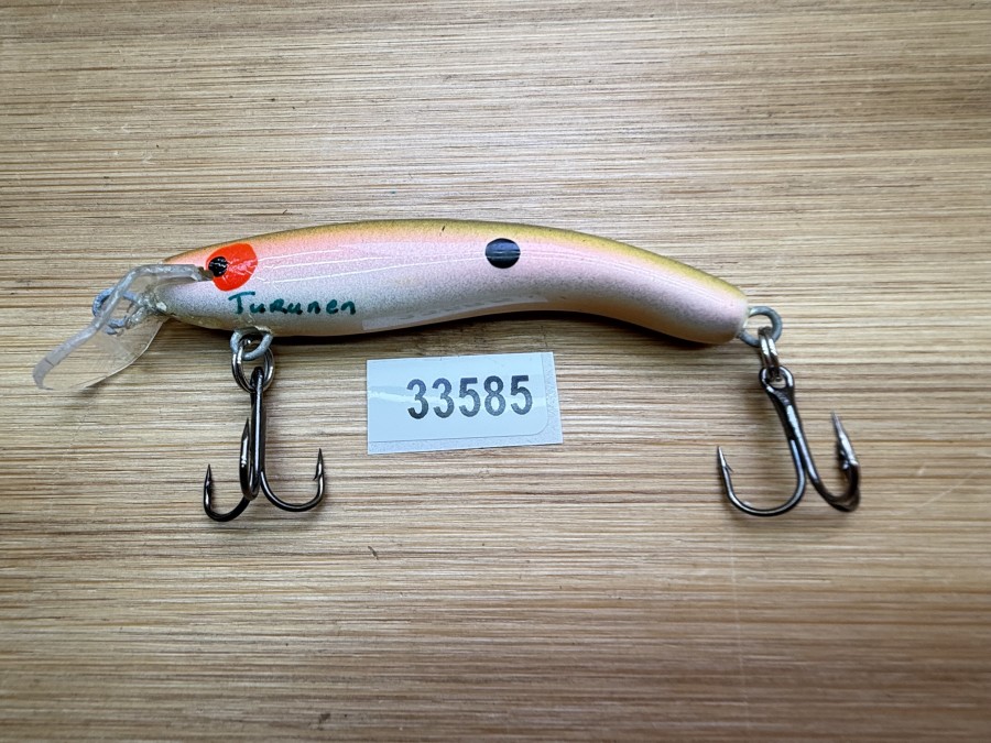 Wobbler, Turus Ukko, Turunen gemarkt, orange/begie/rosa/dunkelgrau, 6cm, 5g, ungefischt