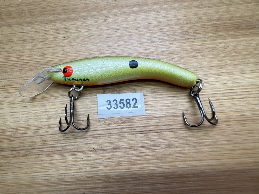 Wobbler, Turus Ukko, Turunen gemarkt, orange/gelb/dunkelgrau, 6cm, 5g, ungefischt