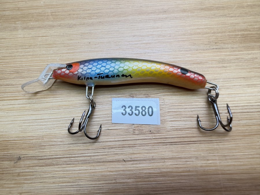 Wobbler, Turus Ukko, Klima Turunen, orange/gelb/blau/dunkelgrau, 6cm, 5g, ungefischt