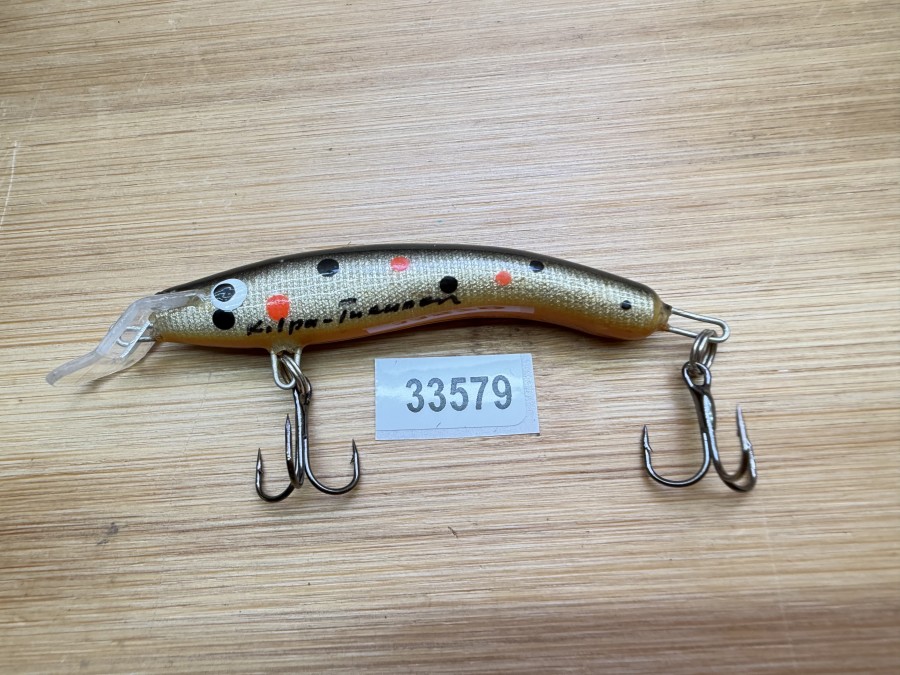 Wobbler, Turus Ukko, Kilpa Turunen gemarkt, orange/gold/dunkelgrau, 6cm, 5g, ungefischt