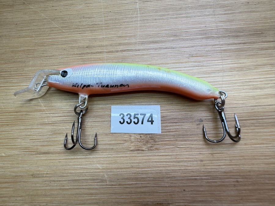 Wobbler, Turus Ukko, Kilpea Turunen gemarkt, orange/beige/gelb/orange, 6cm, 5g, ungefischt
