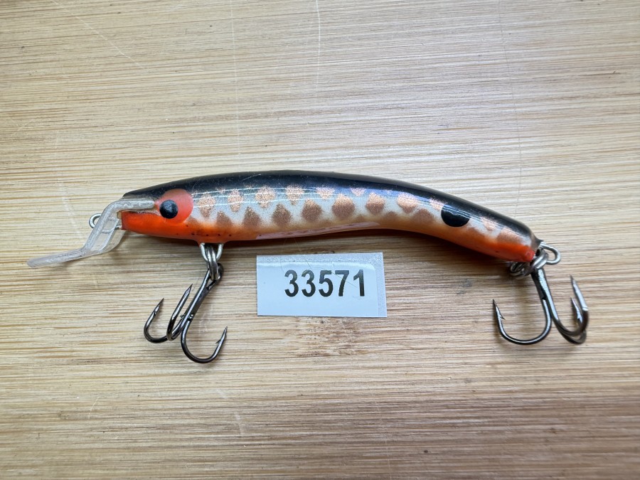Wobbler, Turus Ukko, Turunen gemarkt, rot/gold/schwarz, 6cm, 5g, ungefischt