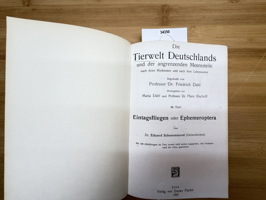 Die Tierwelt Deutschlands und der angrenzenden Meerestiere, Professor Dr. Friedrich Dahl, 1930